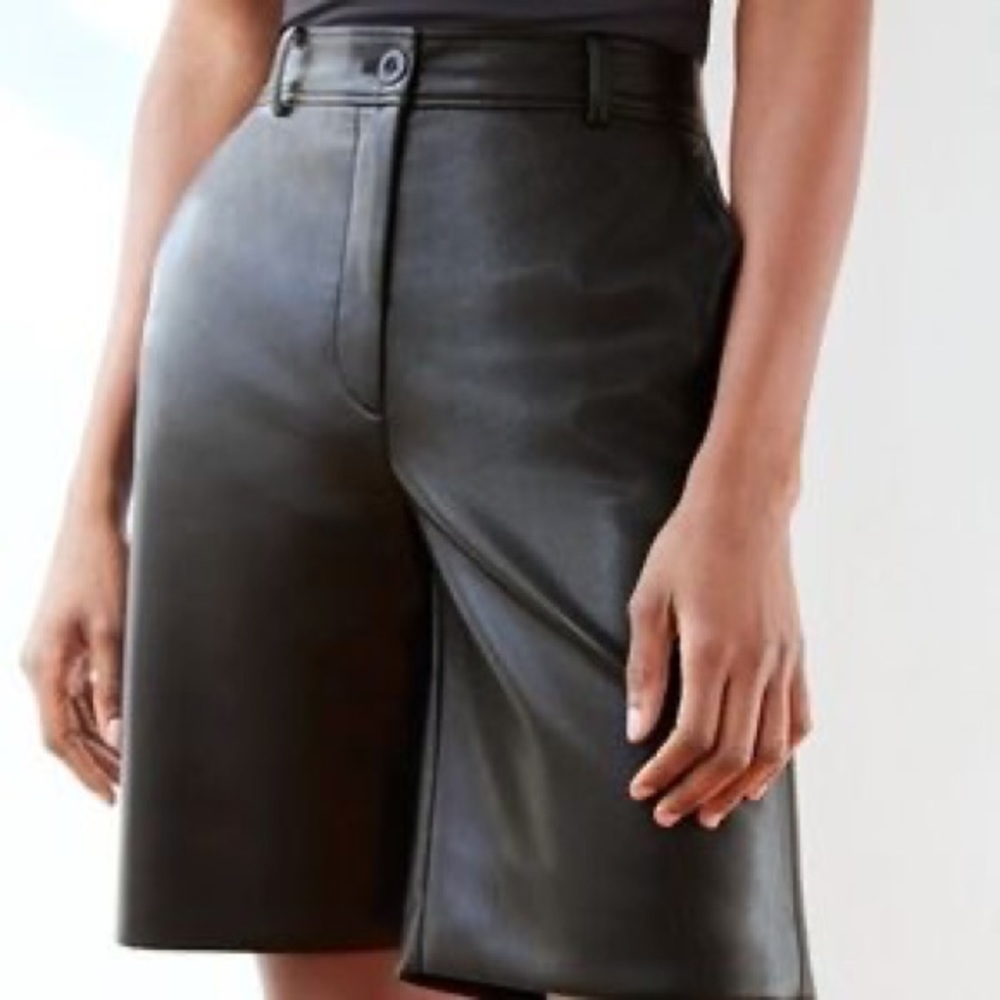 Babaton Adrian Vegan Leather Shorts